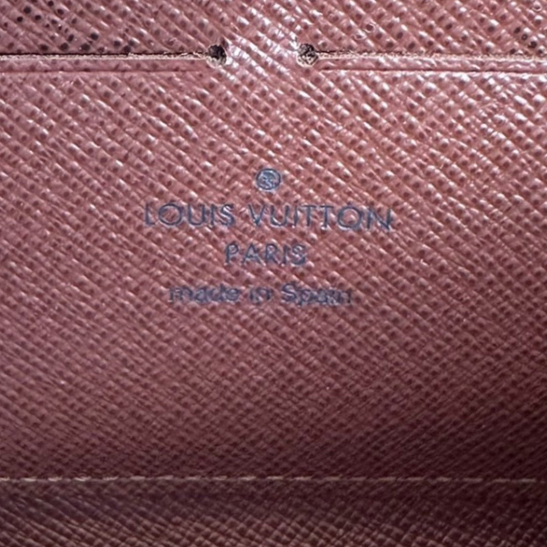 LOUIS VUITTON Long Wallet Purse M60017  Monogram canvas, leather Brown Zippy wallet Monogram Zip Around Women(Unisex) Used Authentic