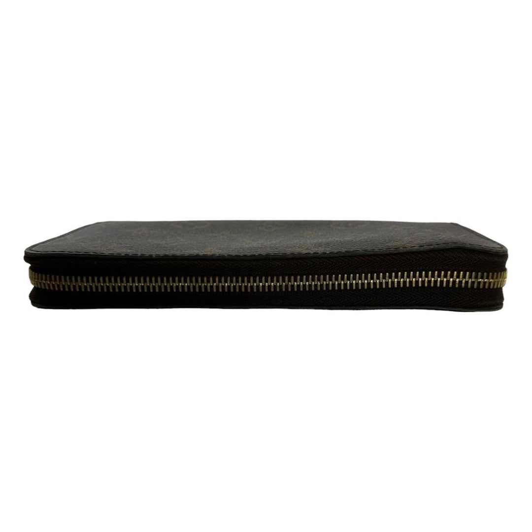 LOUIS VUITTON Long Wallet Purse M60017  Monogram canvas, leather Brown Zippy wallet Monogram Zip Around Women(Unisex) Used Authentic