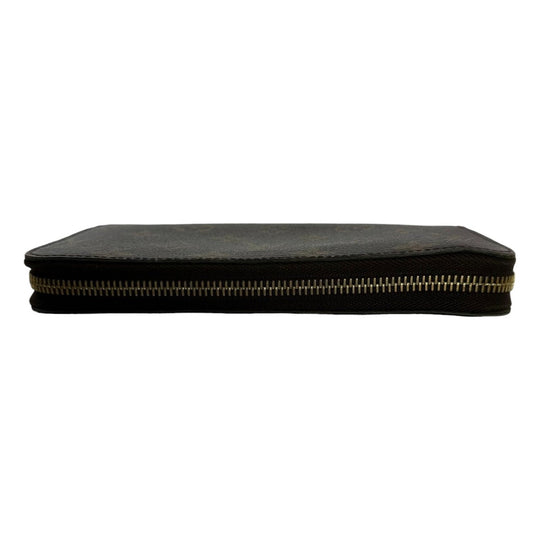 LOUIS VUITTON Long Wallet Purse M60017  Monogram canvas, leather Brown Zippy wallet Monogram Zip Around Women(Unisex) Used Authentic