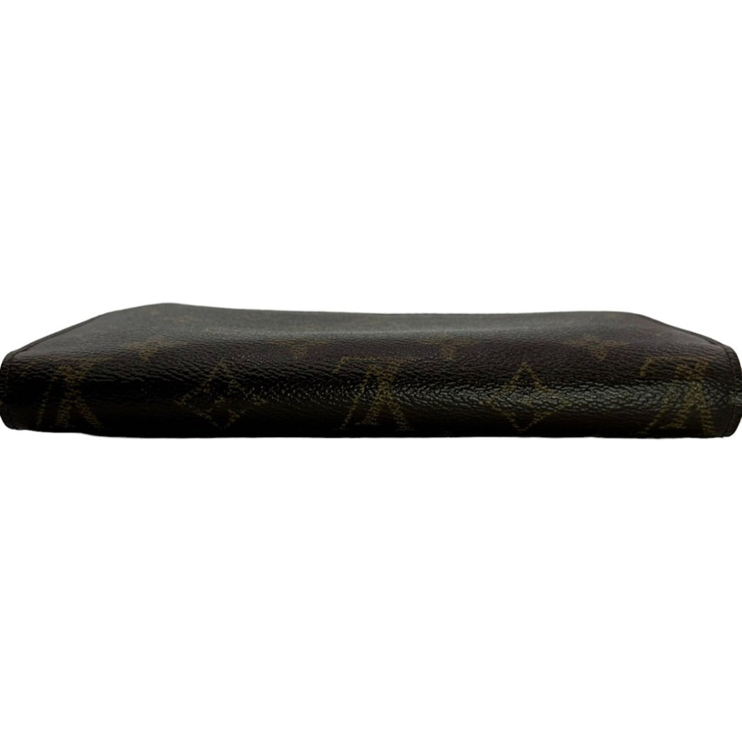 LOUIS VUITTON Long Wallet Purse M60017  Monogram canvas, leather Brown Zippy wallet Monogram Zip Around Women(Unisex) Used Authentic