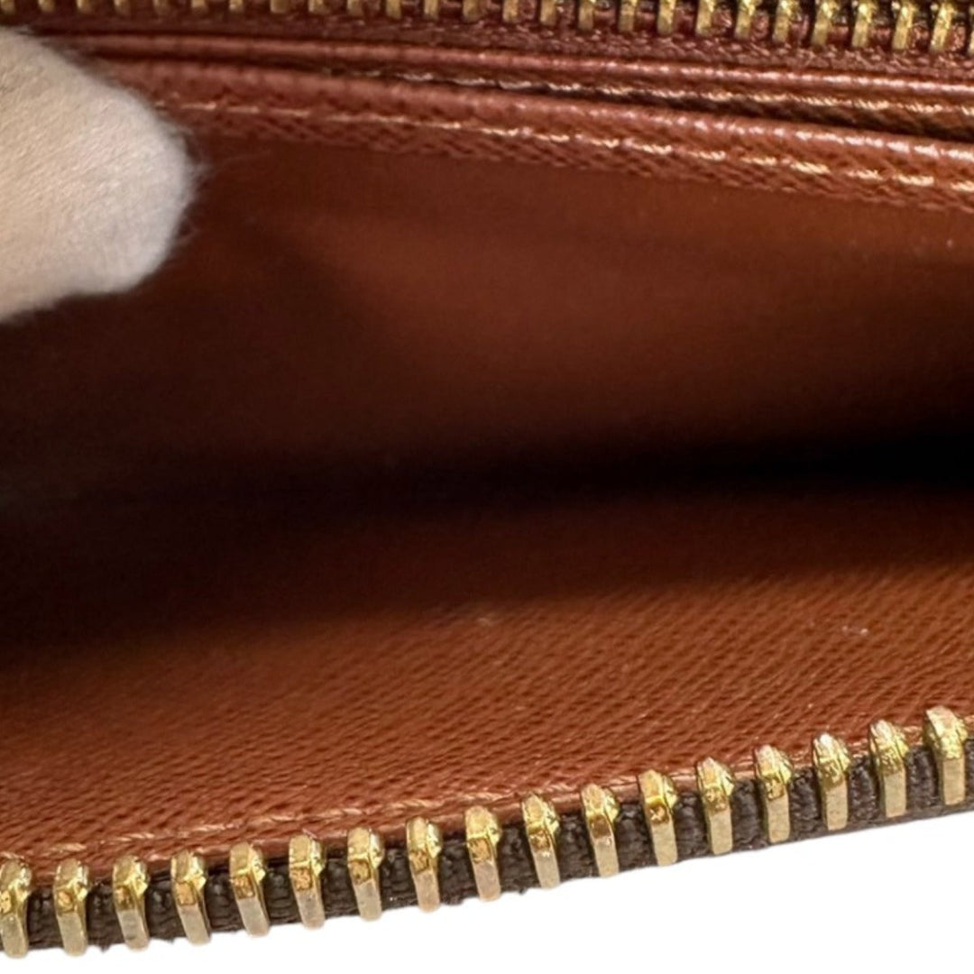 LOUIS VUITTON Long Wallet Purse M60017  Monogram canvas, leather Brown Zippy wallet Monogram Zip Around Women(Unisex) Used Authentic