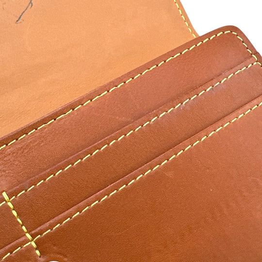 LOUIS VUITTON Long Wallet Purse M85039 leather Camel Zip Around Nomad Portefeuille Sara Women Used Authentic