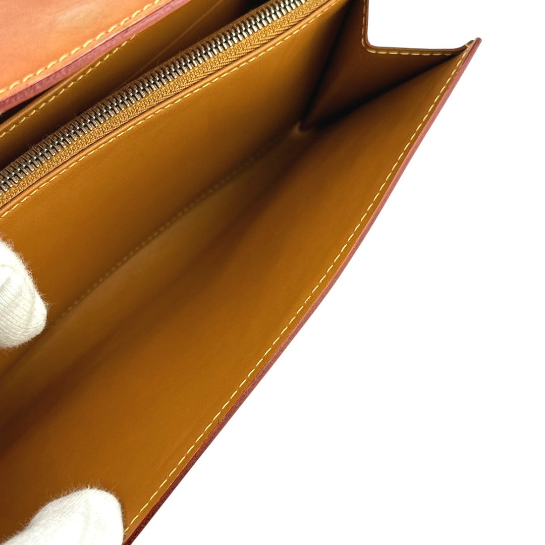 LOUIS VUITTON Long Wallet Purse M85039 leather Camel Zip Around Nomad Portefeuille Sara Women Used Authentic