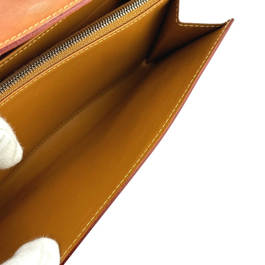 LOUIS VUITTON Long Wallet Purse M85039 leather Camel Zip Around Nomad Portefeuille Sara Women Used Authentic