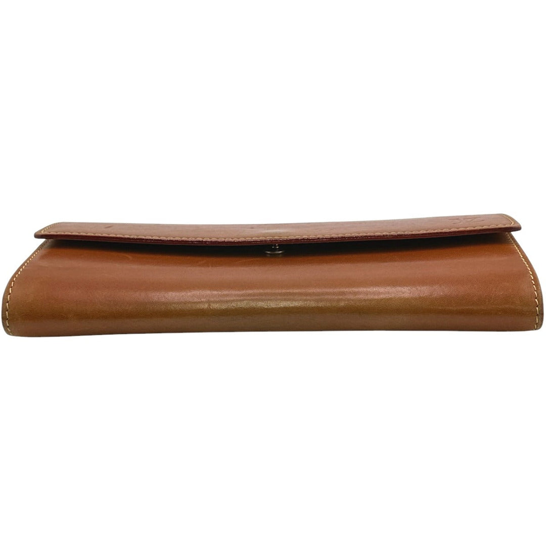 LOUIS VUITTON Long Wallet Purse M85039 leather Camel Zip Around Nomad Portefeuille Sara Women Used Authentic