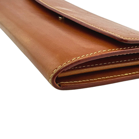 LOUIS VUITTON Long Wallet Purse M85039 leather Camel Zip Around Nomad Portefeuille Sara Women Used Authentic