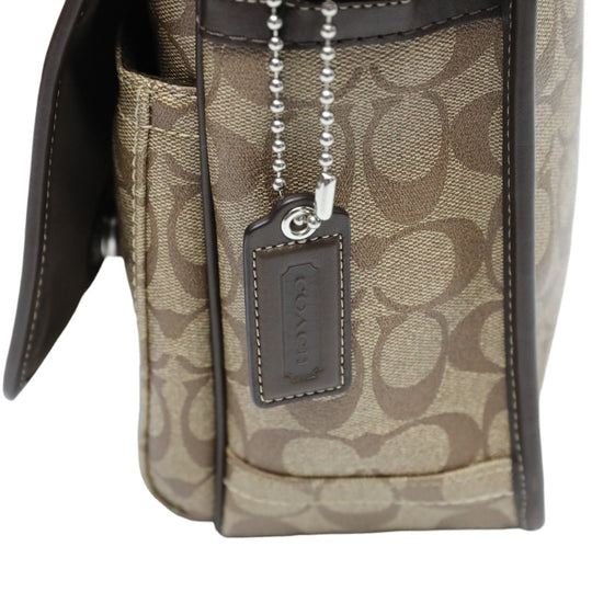 COACH Shoulder Bag F70432 PVC / leather Brown Messenger bag Signature Women Used Authentic