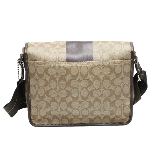 COACH Shoulder Bag F70432 PVC / leather Brown Messenger bag Signature Women Used Authentic