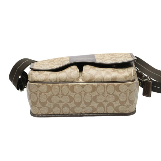 COACH Shoulder Bag F70432 PVC / leather Brown Messenger bag Signature Women Used Authentic