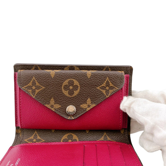LOUIS VUITTON Tri-fold wallet M60494 Monogram Canvas, Epi Leather Red Portefeuille - Mariel Compact Monogram With Coin Pocket Women Used Authentic
