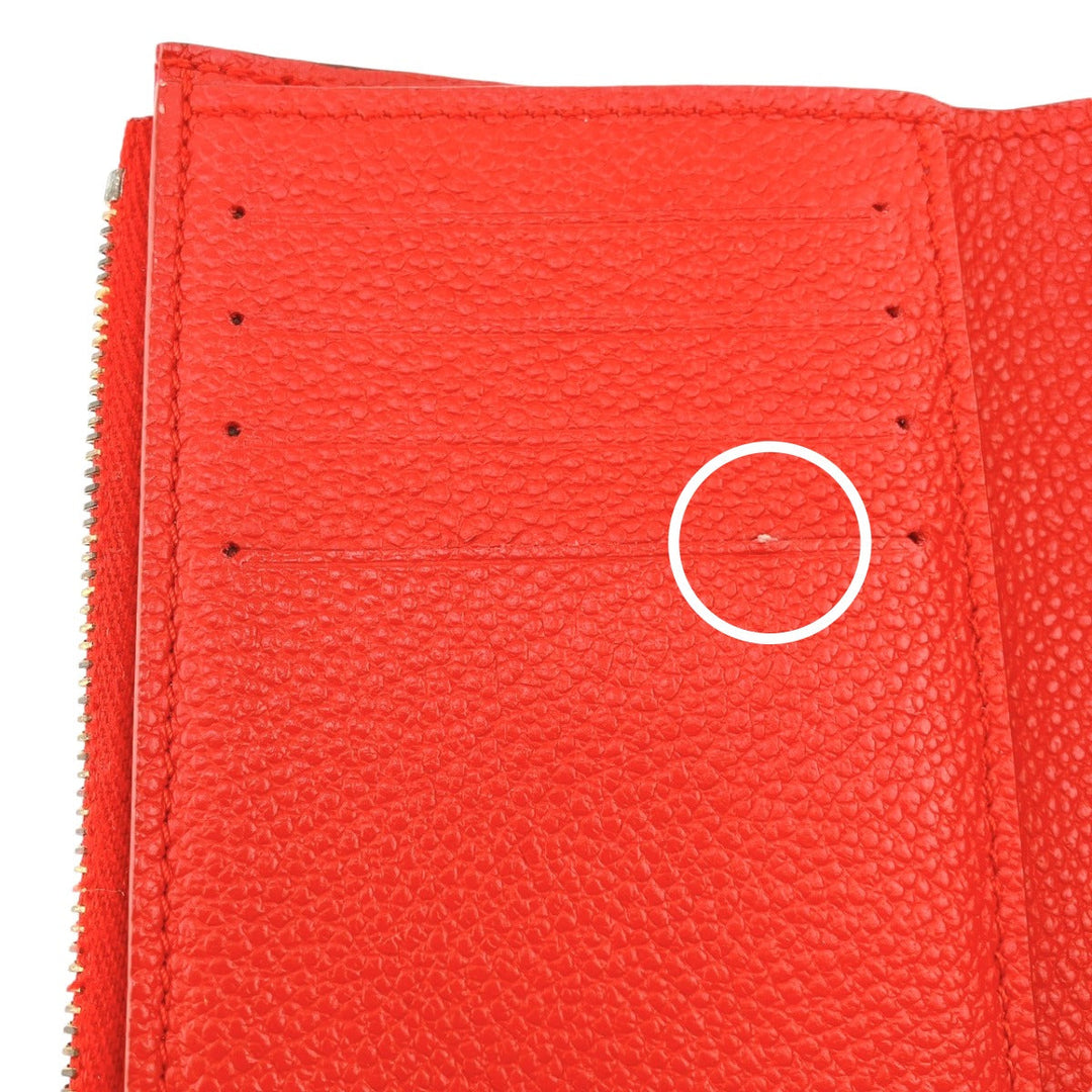 LOUIS VUITTON Tri-fold wallet M67478 Monogram canvas Red Monogram With Coin Pocket