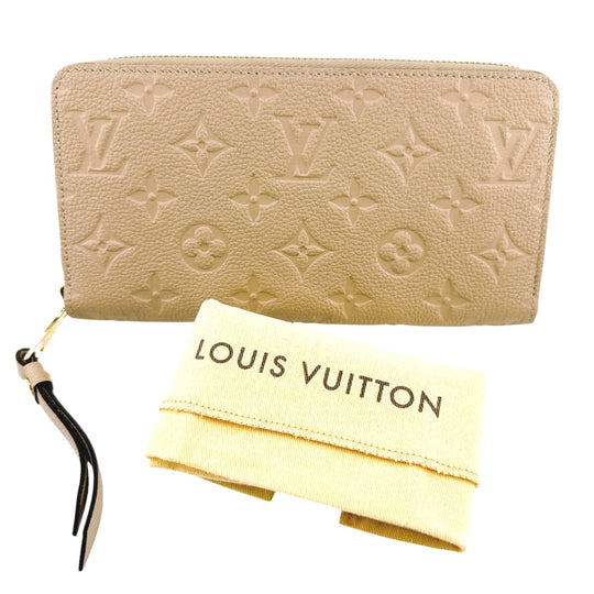 LOUIS VUITTON Long Wallet Purse M60746 Monogram Ann Platt beige Monogram Zippy wallet