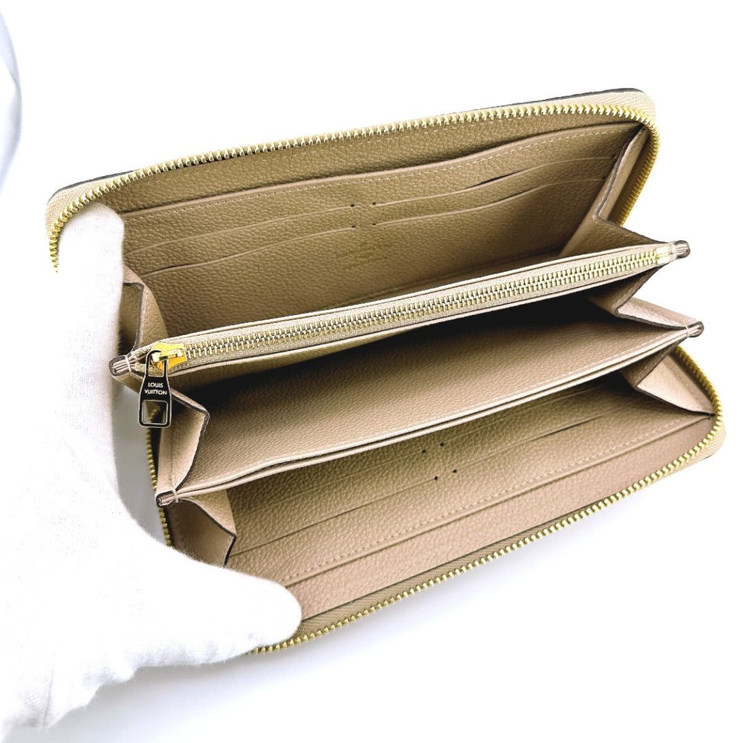 LOUIS VUITTON Long Wallet Purse M60746 Monogram Ann Platt beige Monogram Zippy wallet