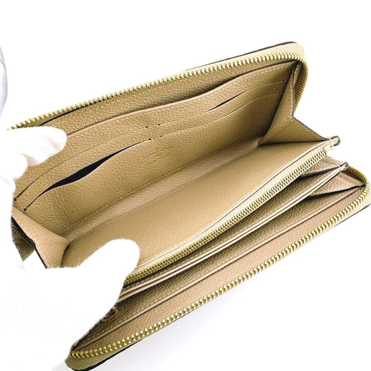 LOUIS VUITTON Long Wallet Purse M60746 Monogram Ann Platt beige Monogram Zippy wallet