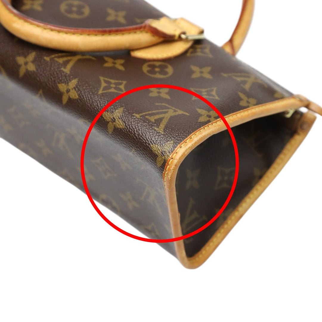 LOUIS VUITTON Handbag M40009 Monogram canvas Brown Handbag Monogram Popan cool Women Used Authentic