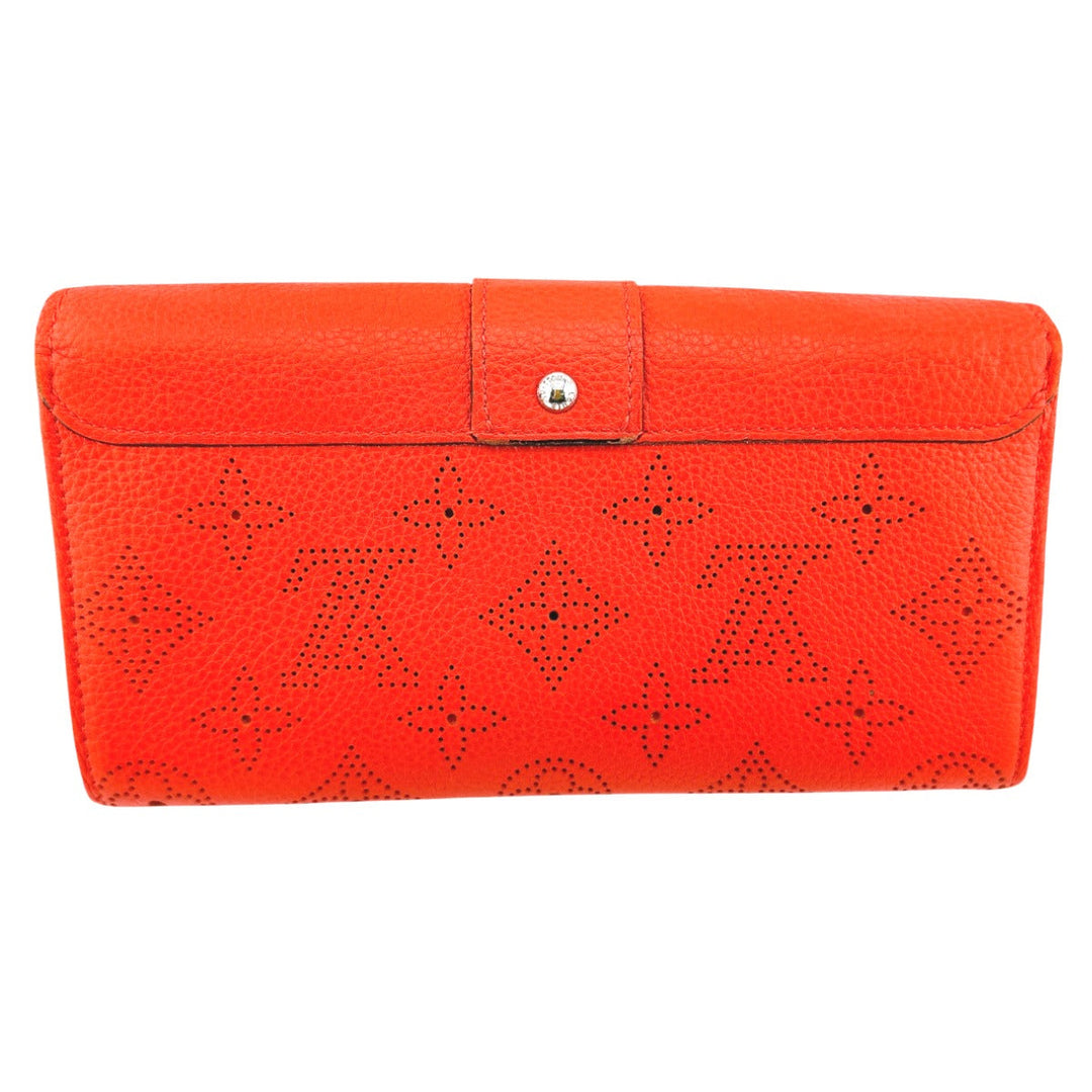 LOUIS VUITTON Long Wallet Purse M58161 Monogram Mahina Coraille Portefeuille Iris Mahina Bifold Walletlong wallet Women Used Authentic