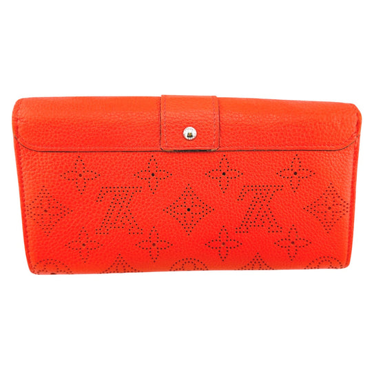 LOUIS VUITTON Long Wallet Purse M58161 Monogram Mahina Coraille Portefeuille Iris Mahina Bifold Walletlong wallet Women Used Authentic
