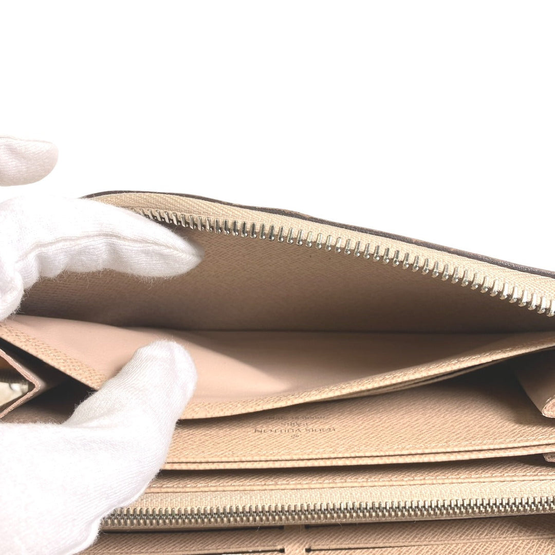 LOUIS VUITTON Long Wallet Purse M67805 Epi Leather beige Long Wallet Purse Epi Zippy wallet Women Used Authentic