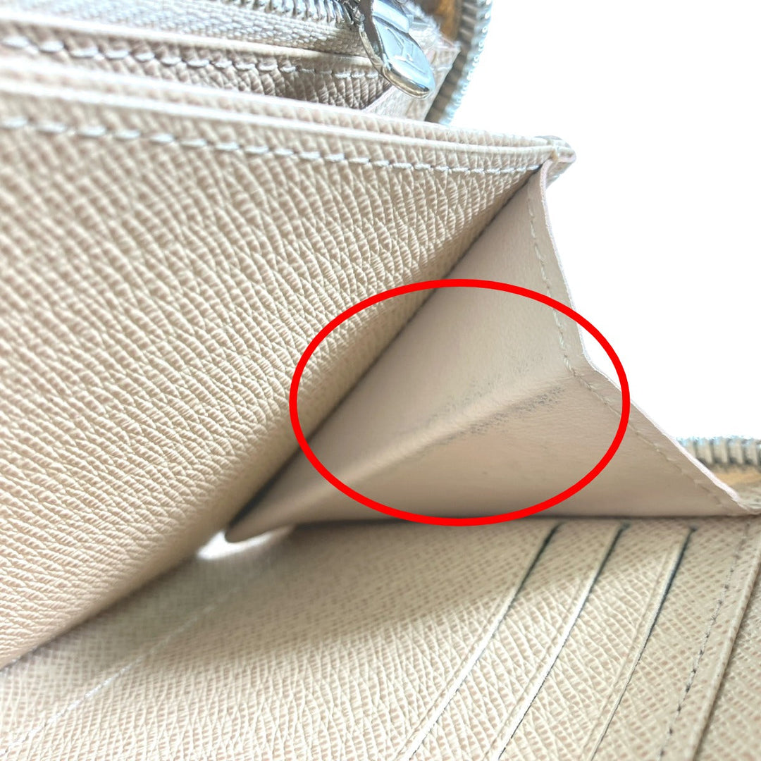 LOUIS VUITTON Long Wallet Purse M67805 Epi Leather beige Long Wallet Purse Epi Zippy wallet Women Used Authentic