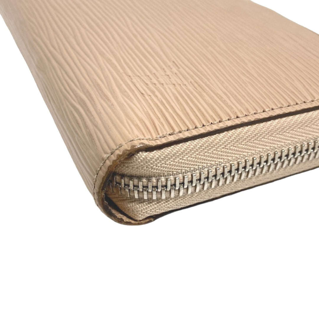 LOUIS VUITTON Long Wallet Purse M67805 Epi Leather beige Long Wallet Purse Epi Zippy wallet Women Used Authentic