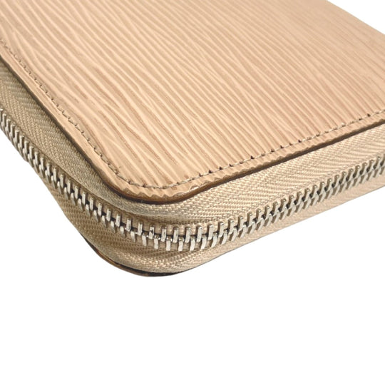 LOUIS VUITTON Long Wallet Purse M67805 Epi Leather beige Long Wallet Purse Epi Zippy wallet Women Used Authentic