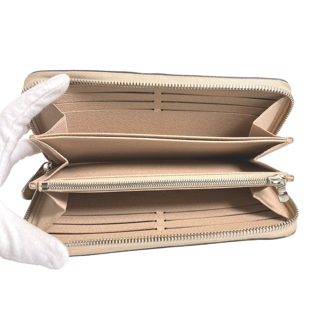 LOUIS VUITTON Long Wallet Purse M67805 Epi Leather beige Long Wallet Purse Epi Zippy wallet Women Used Authentic