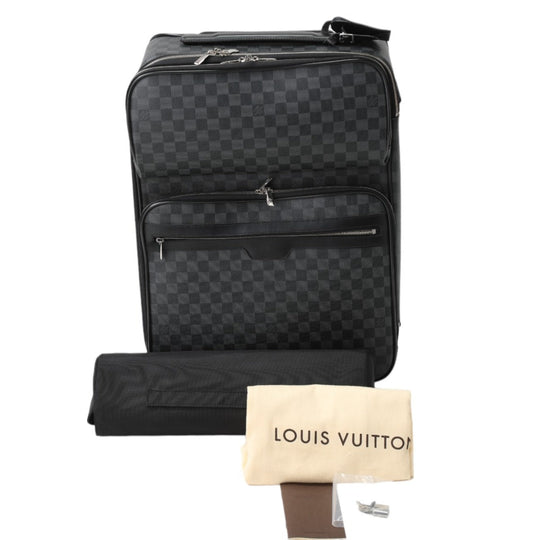 LOUIS VUITTON Carry Bag N23300 Damier Grafitto Canvas gray Travel bag on casters Damier Pegas 55 unisex(Unisex) Used Authentic