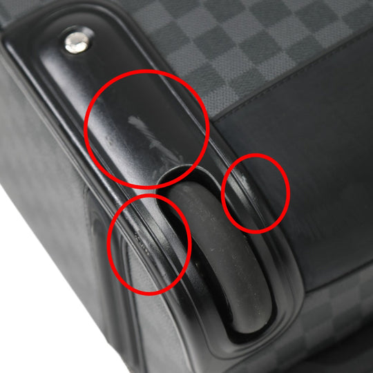 LOUIS VUITTON Carry Bag N23300 Damier Grafitto Canvas gray Travel bag on casters Damier Pegas 55 unisex(Unisex) Used Authentic