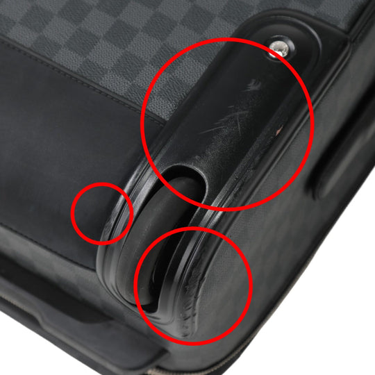 LOUIS VUITTON Carry Bag N23300 Damier Grafitto Canvas gray Travel bag on casters Damier Pegas 55 unisex(Unisex) Used Authentic