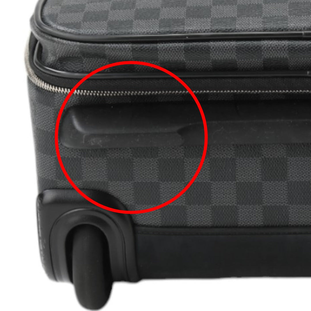 LOUIS VUITTON Carry Bag N23300 Damier Grafitto Canvas gray Travel bag on casters Damier Pegas 55 unisex(Unisex) Used Authentic