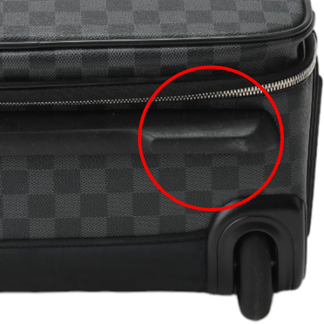 LOUIS VUITTON Carry Bag N23300 Damier Grafitto Canvas gray Travel bag on casters Damier Pegas 55 unisex(Unisex) Used Authentic
