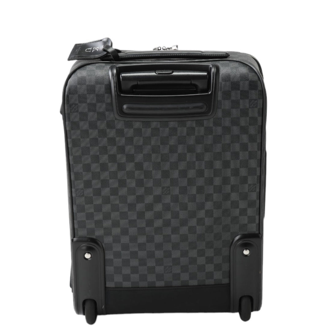 LOUIS VUITTON Carry Bag N23300 Damier Grafitto Canvas gray Travel bag on casters Damier Pegas 55 unisex(Unisex) Used Authentic