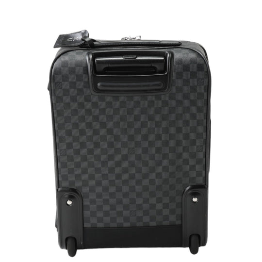 LOUIS VUITTON Carry Bag N23300 Damier Grafitto Canvas gray Travel bag on casters Damier Pegas 55 unisex(Unisex) Used Authentic