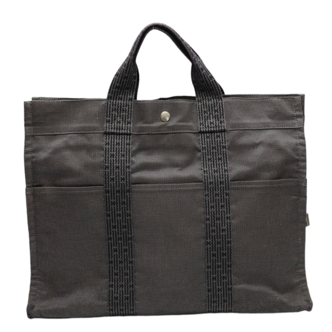 HERMES Tote Bag canvas gray Tote Bag Fool ToeMM Her Line mens(Unisex) Used Authentic
