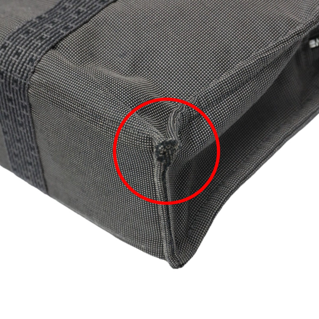 HERMES Tote Bag canvas gray Tote Bag Fool ToeMM Her Line mens(Unisex) Used Authentic
