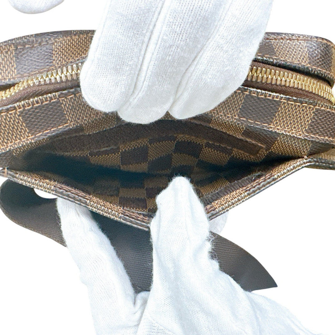 LOUIS VUITTON Sling bag N51994 Damier canvas Ebene Waist pouch Damier Geronimos mens Used Authentic