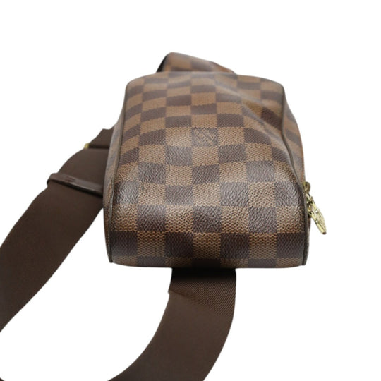 LOUIS VUITTON Sling bag N51994 Damier canvas Ebene Waist pouch Damier Geronimos mens Used Authentic