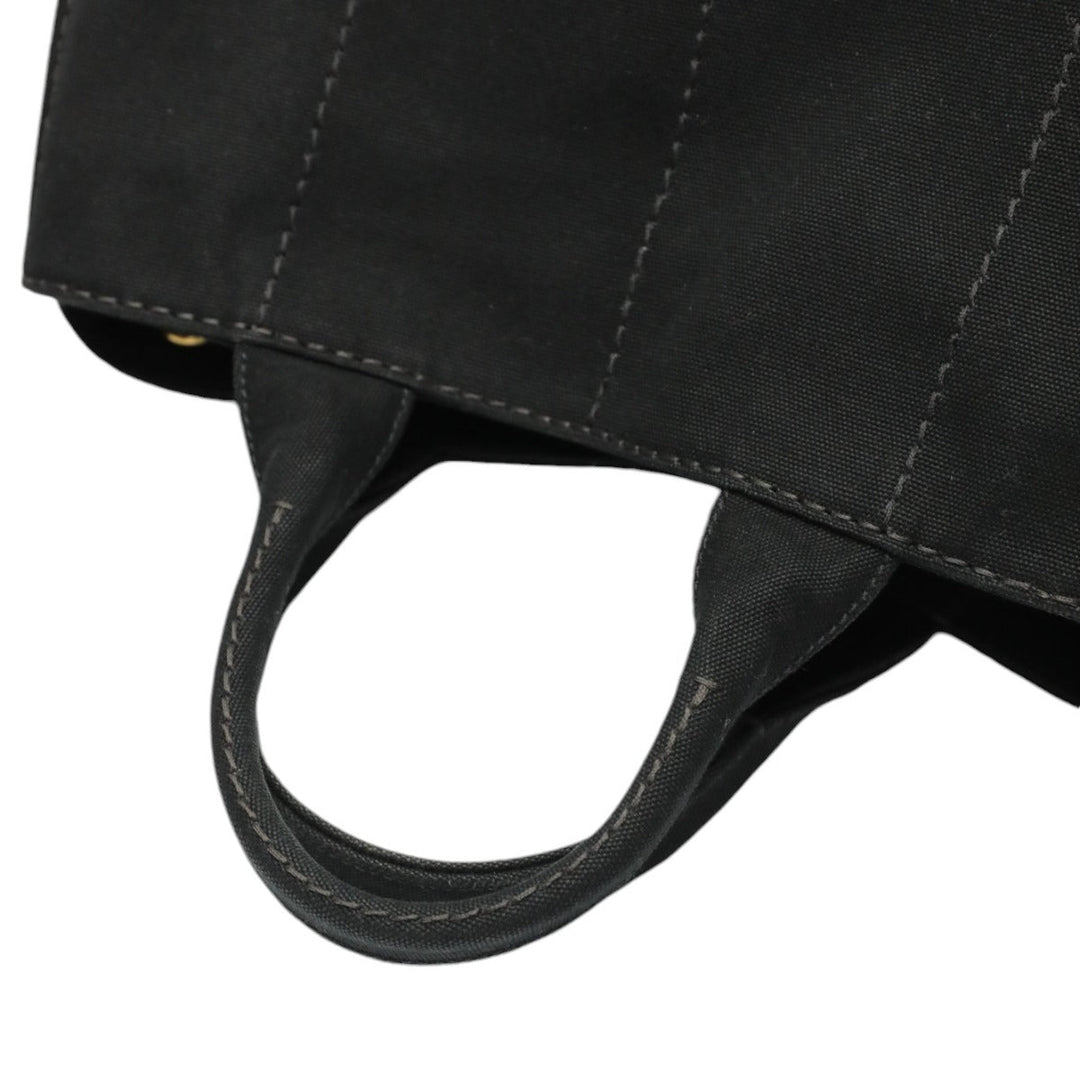 PRADA Tote Bag 1BG642 canvas black 2WAY bag Shoulder Bag Kanapa GM Women Used Authentic