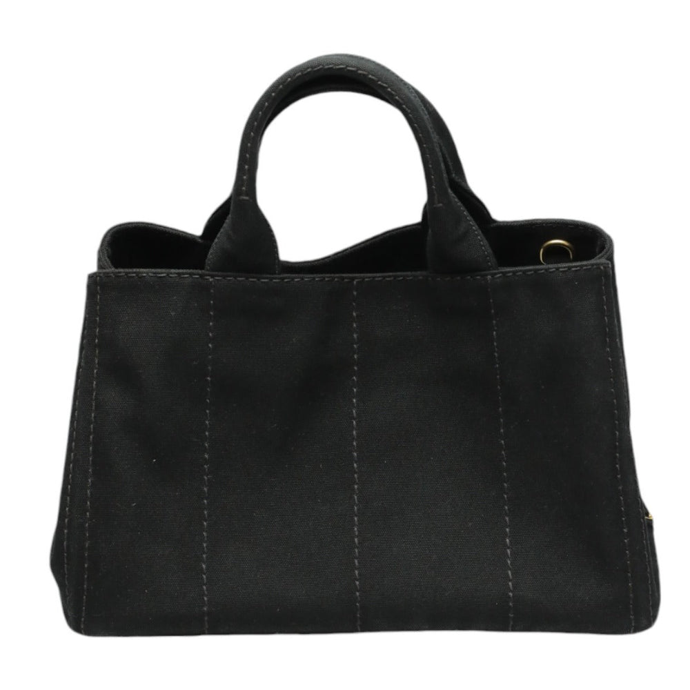 PRADA Tote Bag 1BG642 canvas black 2WAY bag Shoulder Bag Kanapa GM Women Used Authentic