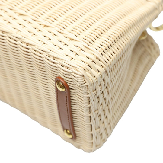 LOUIS VUITTON Shoulder Bag M22173 Leather, Rattan Brown x beige Capusine BB Leather x Rattan Women Used Authentic