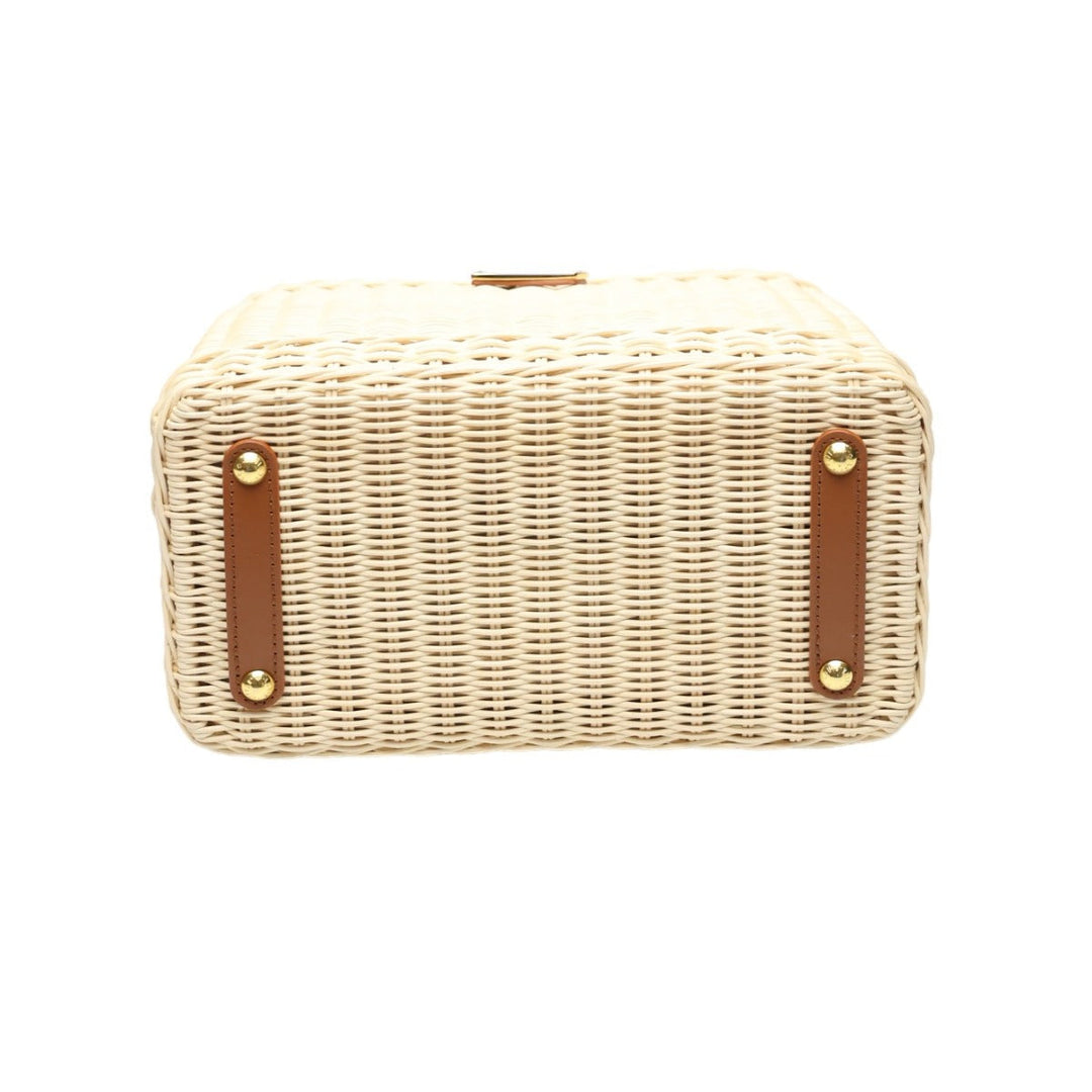 LOUIS VUITTON Shoulder Bag M22173 Leather, Rattan Brown x beige Capusine BB Leather x Rattan Women Used Authentic