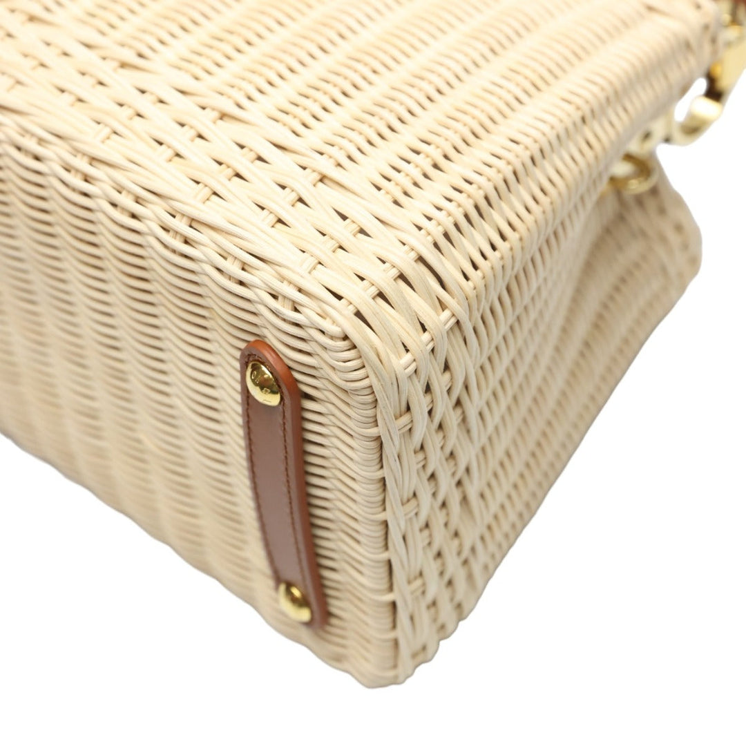 LOUIS VUITTON Shoulder Bag M22173 Leather, Rattan Brown x beige Capusine BB Leather x Rattan Women Used Authentic