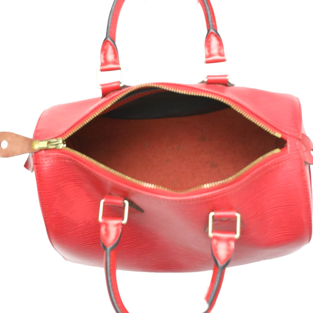 LOUIS VUITTON Handbag M43017 Epi Leather Castarian red Handbag Epi Speedy 25 Women Used Authentic