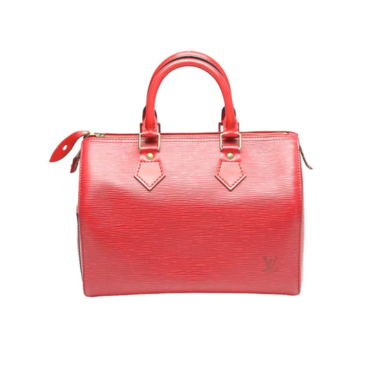 LOUIS VUITTON Handbag M43017 Epi Leather Castarian red Handbag Epi Speedy 25 Women Used Authentic