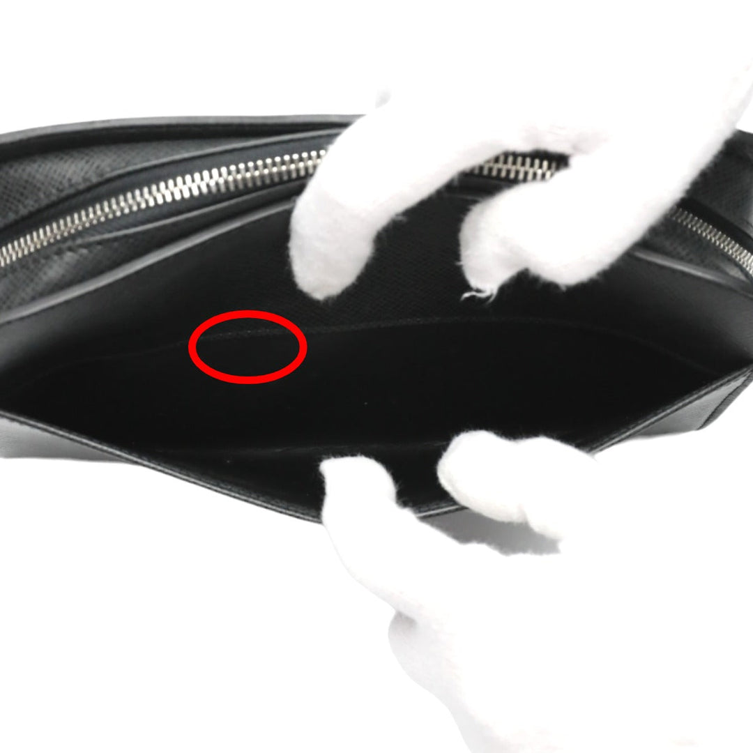 LOUIS VUITTON business bag M30182 Taiga black business bag Taiga Baikal Aldwards mens Used Authentic