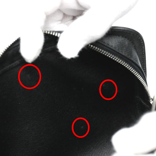 LOUIS VUITTON business bag M30182 Taiga black business bag Taiga Baikal Aldwards mens Used Authentic