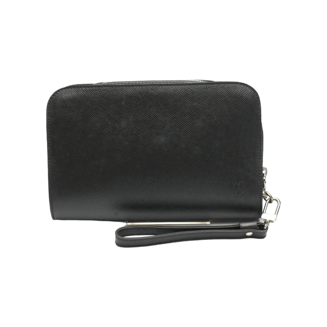 LOUIS VUITTON business bag M30182 Taiga black business bag Taiga Baikal Aldwards mens Used Authentic