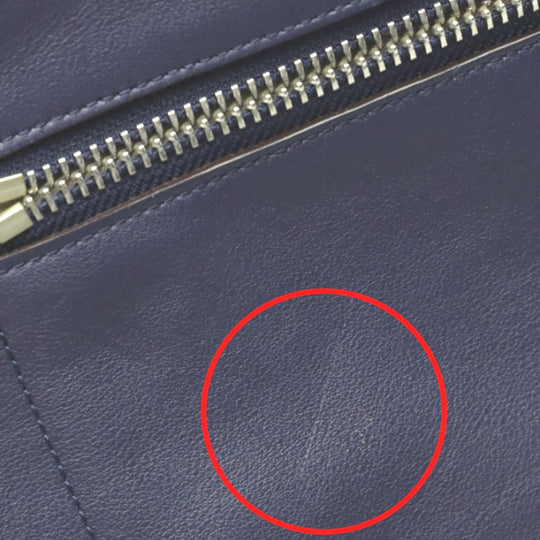 COACH Shoulder Bag F22762 leather Navy Shoulder Bag fringe Crossbody Women Used Authentic