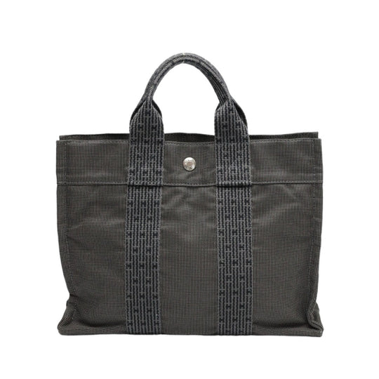 HERMES Handbag canvas gray Handbag Her Line unisex(Unisex) Used Authentic