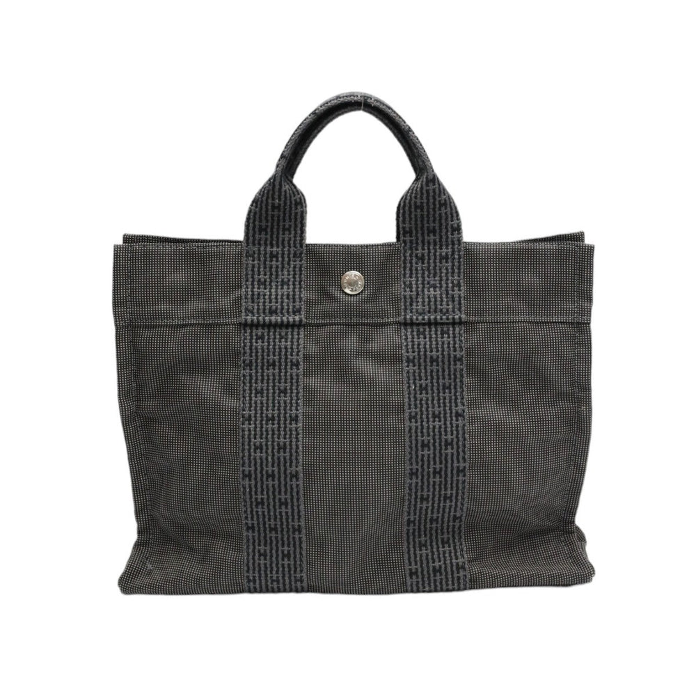 HERMES Handbag canvas gray Handbag Her Line unisex(Unisex) Used Authentic